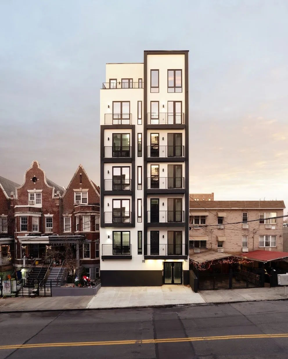 17 affordable housing units built on a single-family sized lot in New York City with no required parking