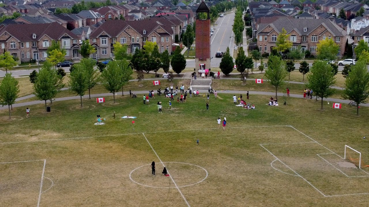 Aerial view of Grand Cornell Park