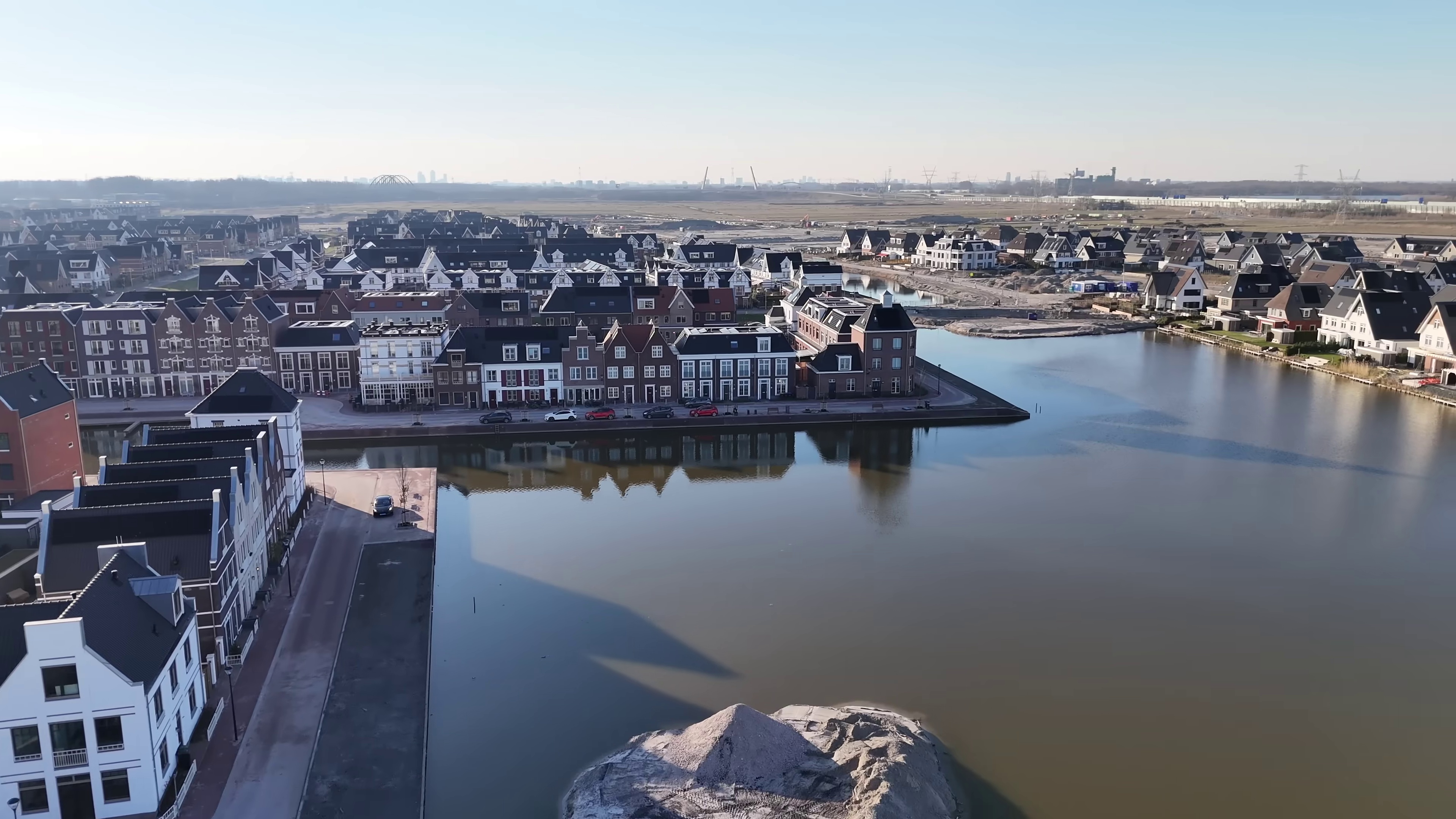 Aerial water view in Weespersluis